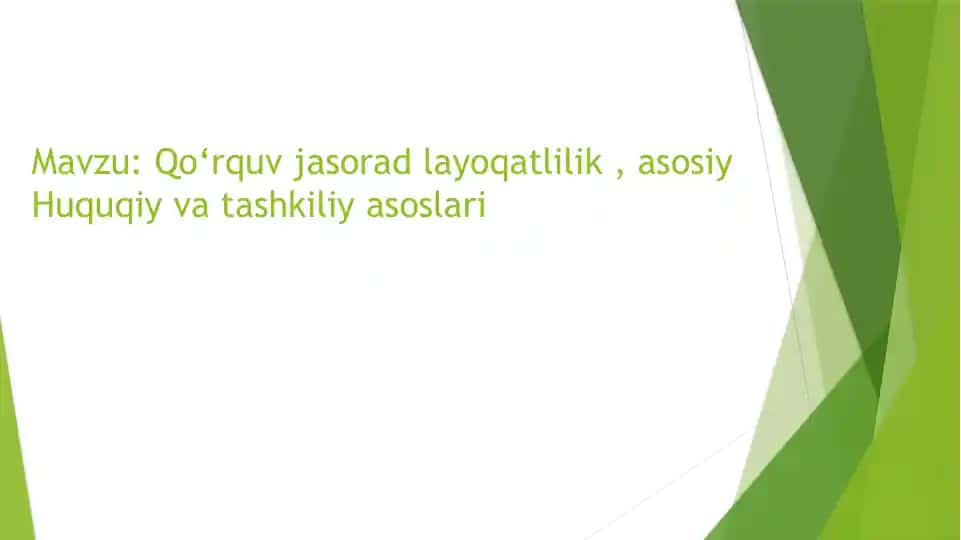 Qo‘rquv jasoradlayoqatlilik