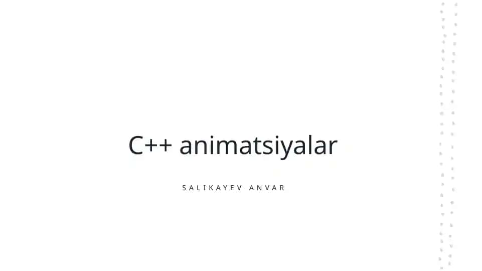 C++ animatsiyalar