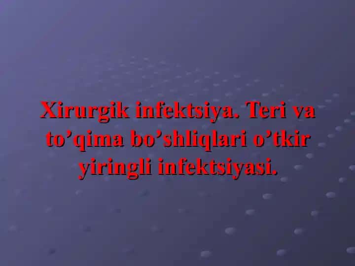 Xirurgik infektsiya