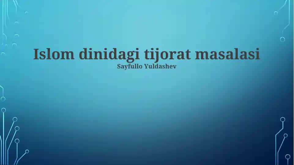 Islom dinidagi tijorat masalasi