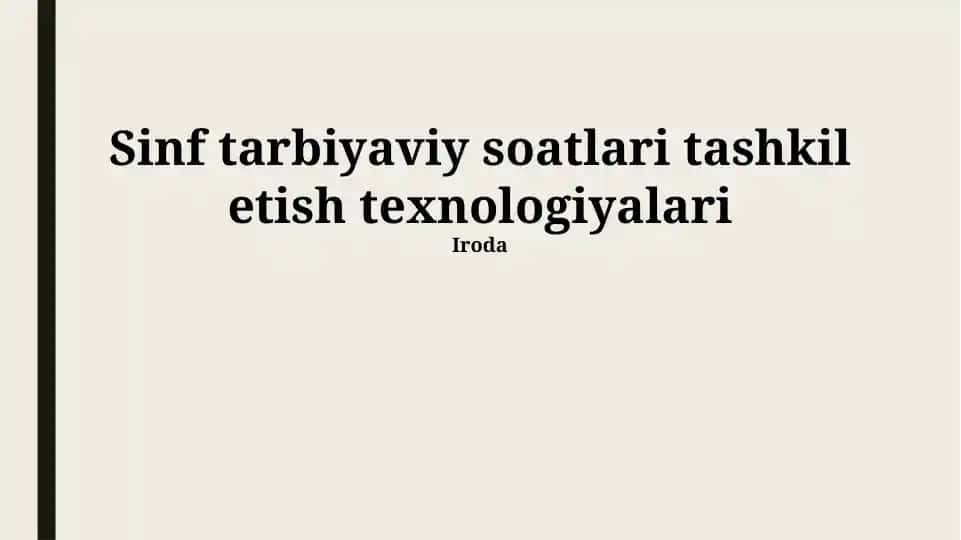 Axloqiy tarbiya darslari