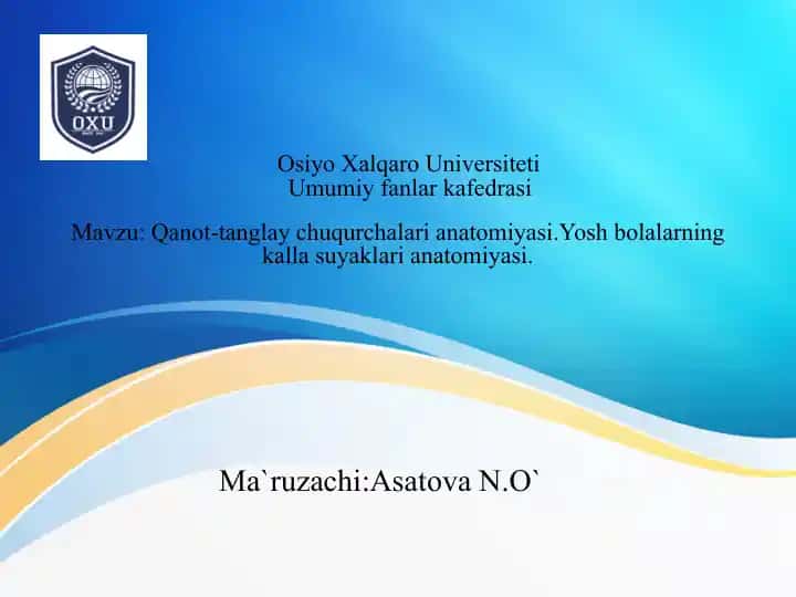 Qanot-tanglay chuqurchasi anatomiyasi