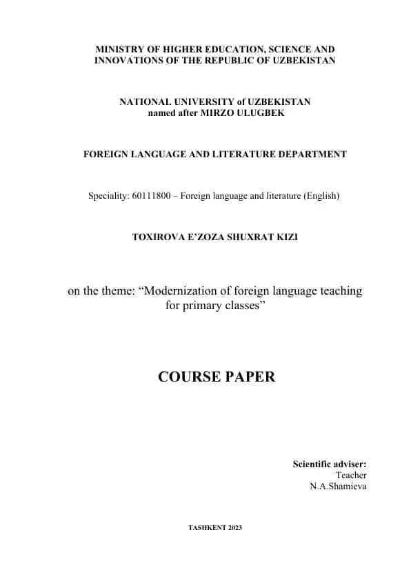 Foreign Language Teaching Modernization