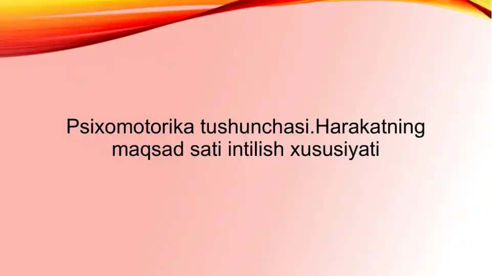 Psixomotorika