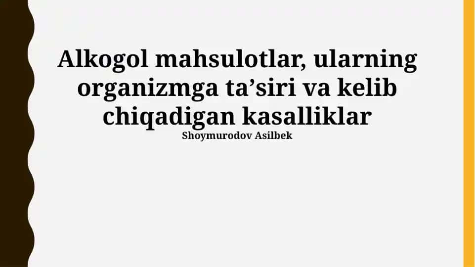 Alkogol mahsulotlar