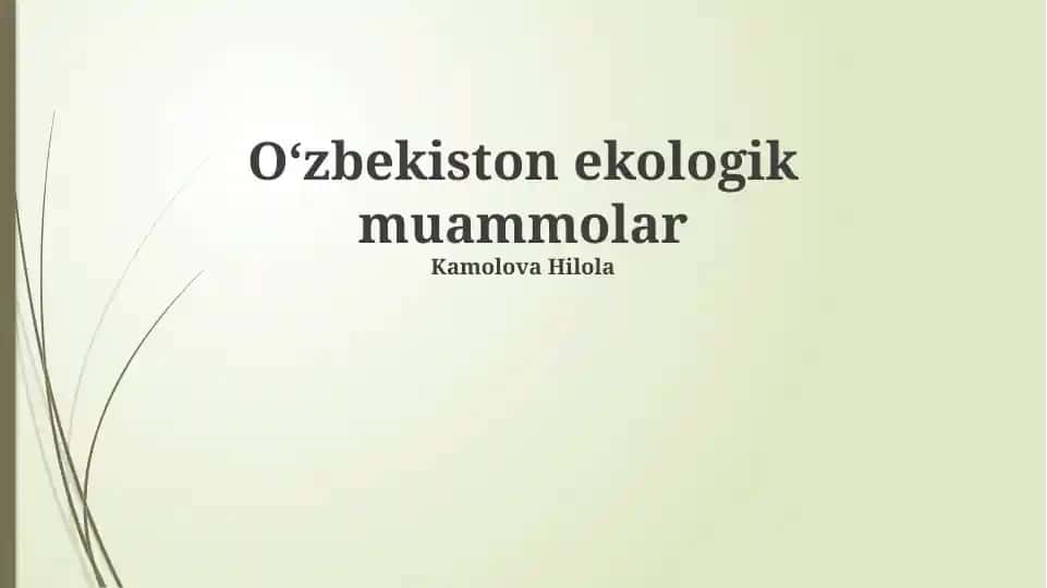 Oʻzbekiston ekologik muammolar