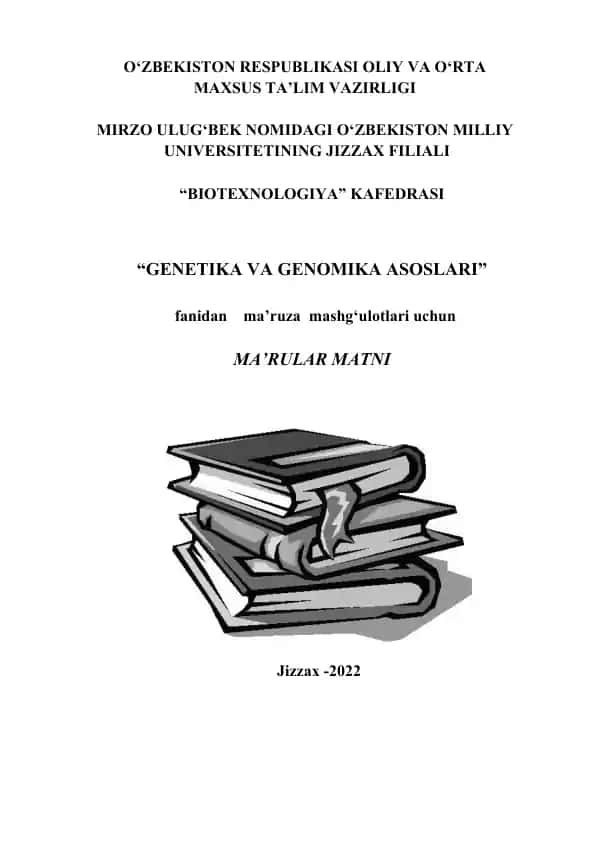 "Genetika va Genomika Asoslari" ma'ruzasining matni