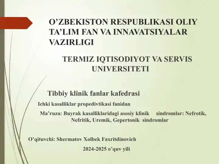 Buyrak kasalliklari