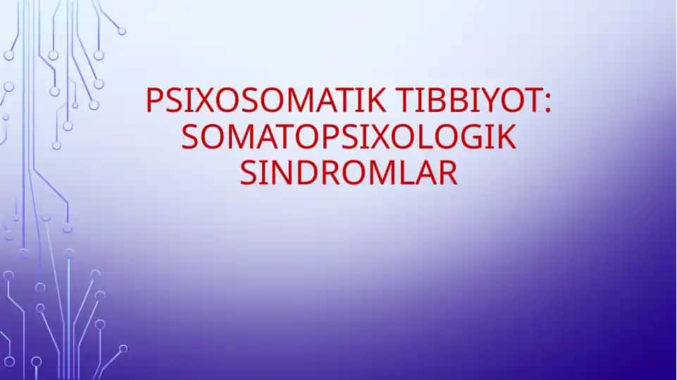 Somatopsixologiksindromlar
