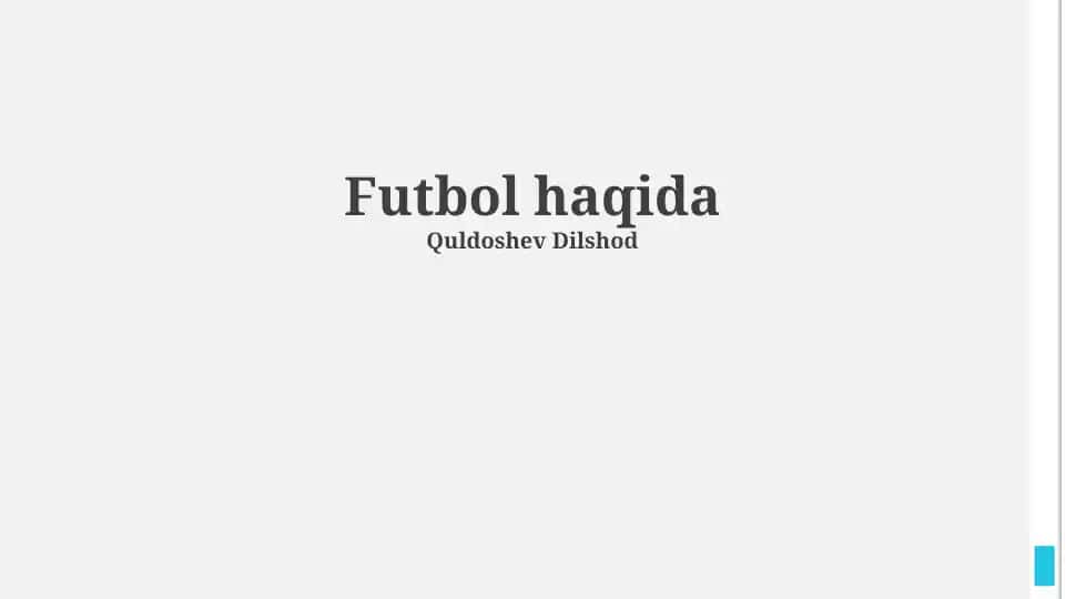 Futbol haqida
