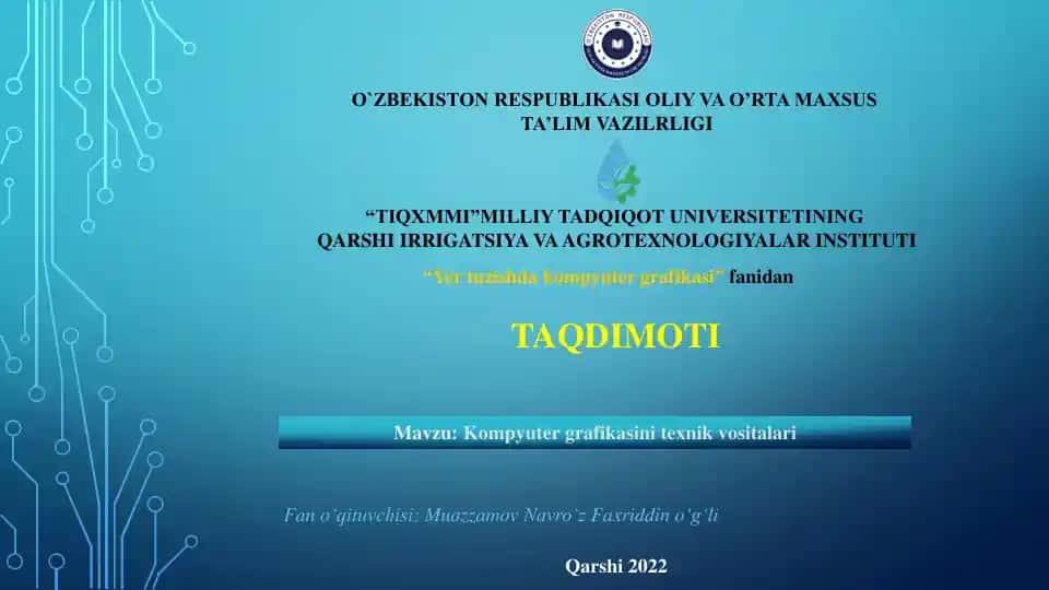 Yer tuzishda kompyuter grafikasi