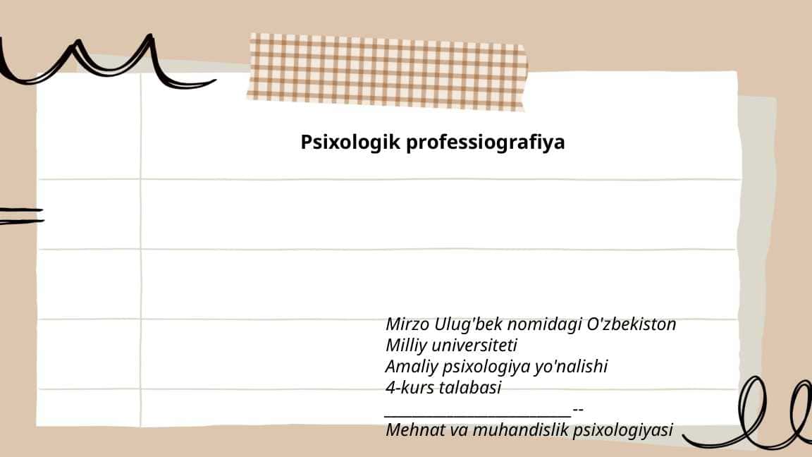 Psixologik professiografiya