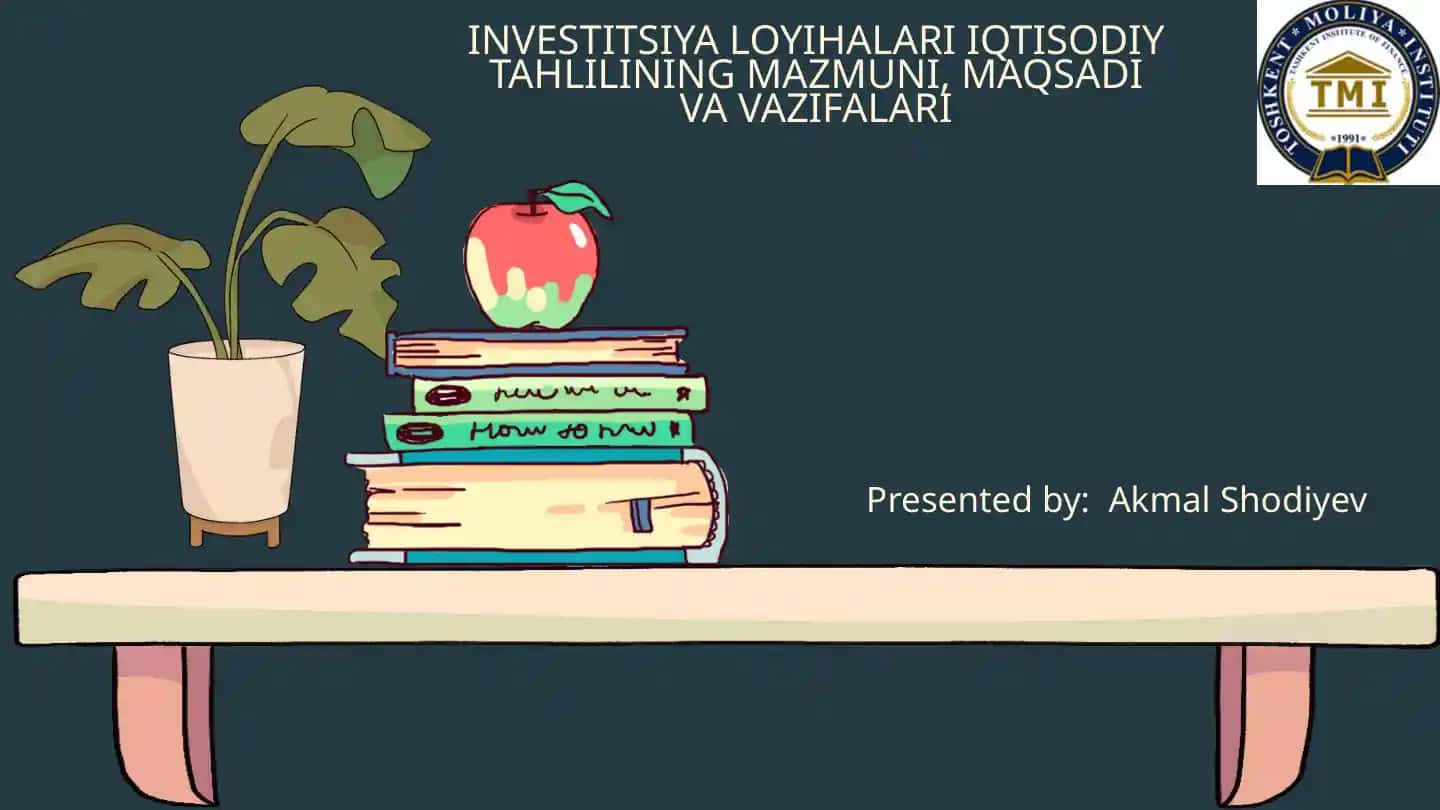 Investitsiya loyihalari iqtisodiy tahlili