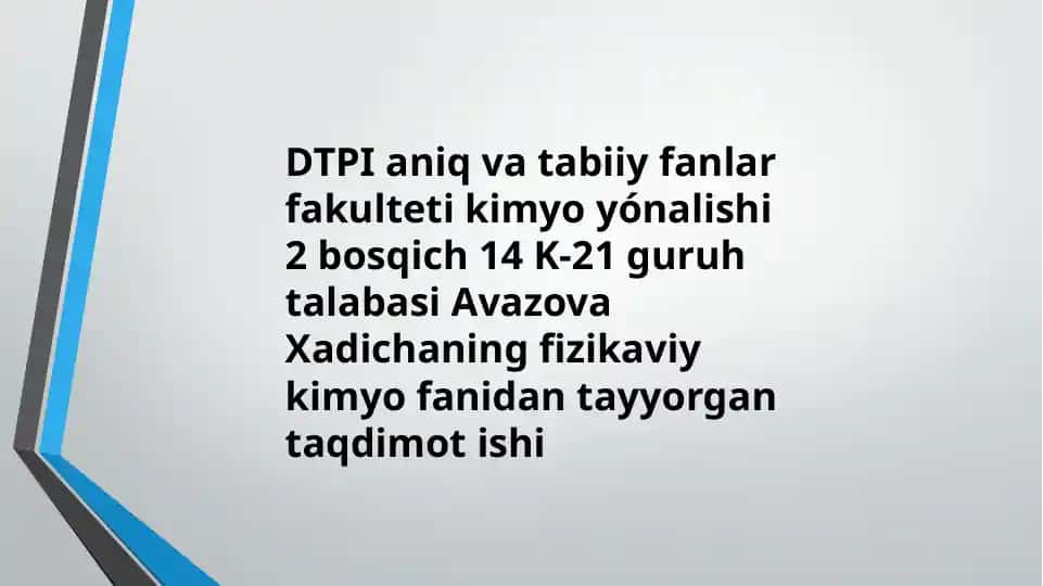 Zamonaviy fizikaviy va fizik kimyoviy tadqiqot usullari