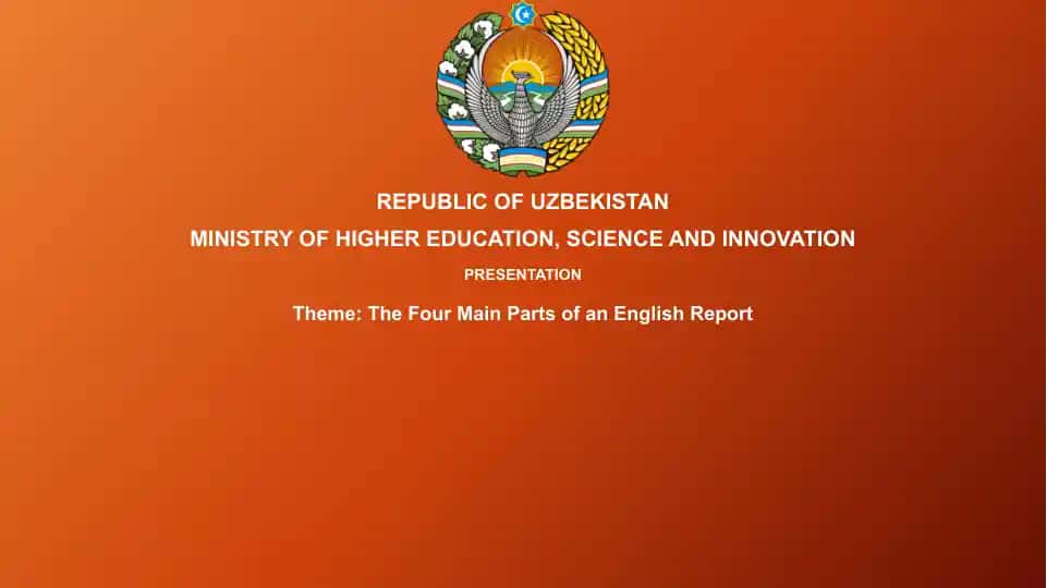 The Four Main Parts of an English Report