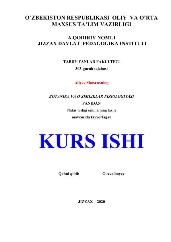Nafas tashqi omillarning tasiri