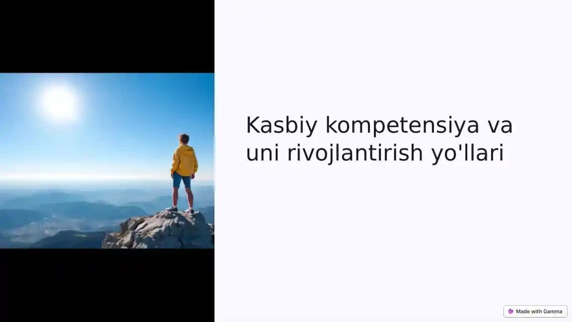 Kasbiy kompetensiya va uning rivojlantirish yo'llari