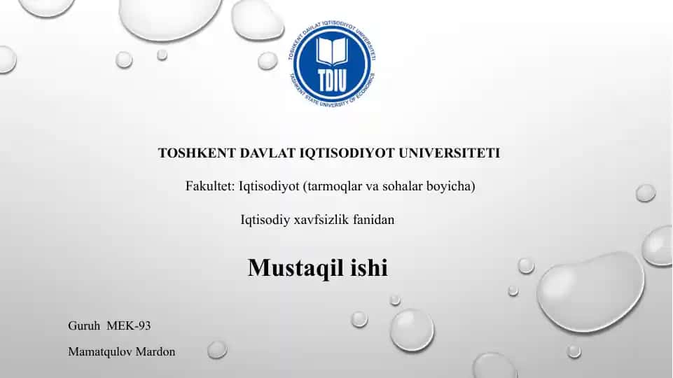 Insontaraqqiyotini ta'minlash va ijtimoiy xavfsizlik