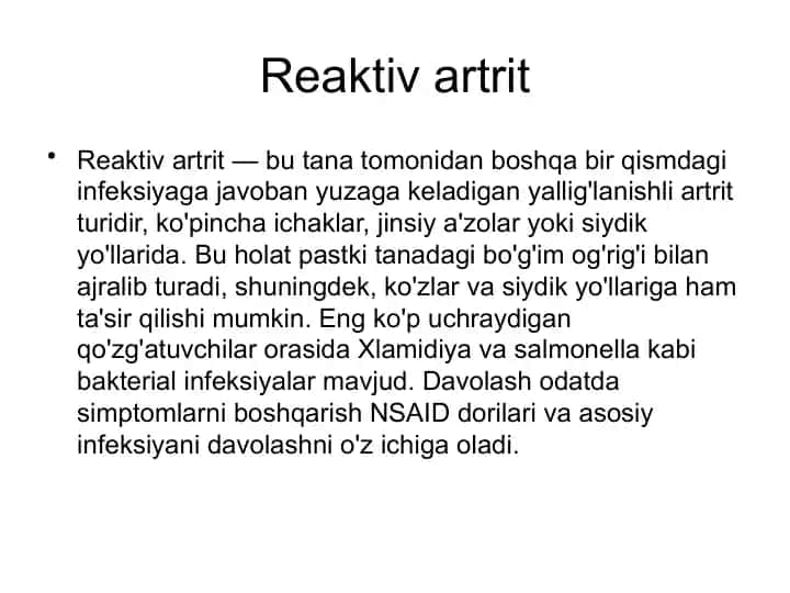 Reaktiv artrit