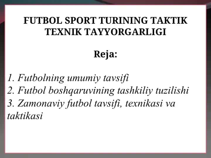Futbol sport turi