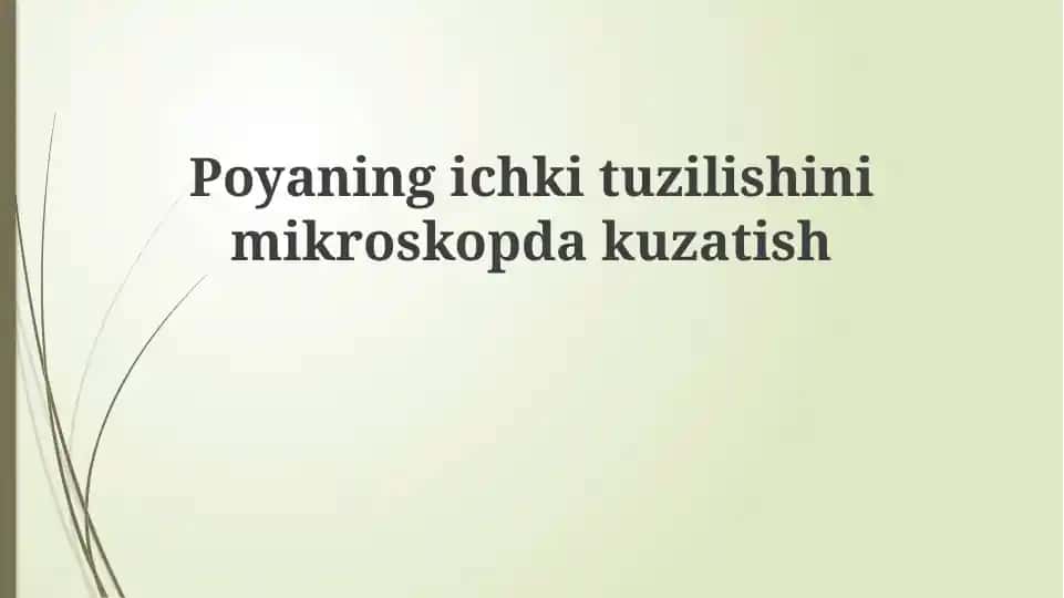 Gulkar changining ichki tuzilishini mikroskopda kuzatish