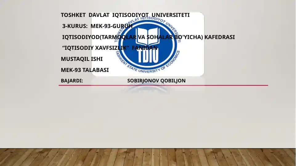 Iqtisodiy xavfsizlik strategiyasida ijtimoiy siyosatning o'rni