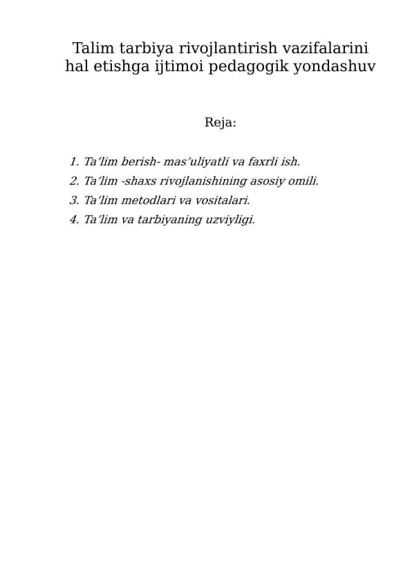 Ta’lim metodlari