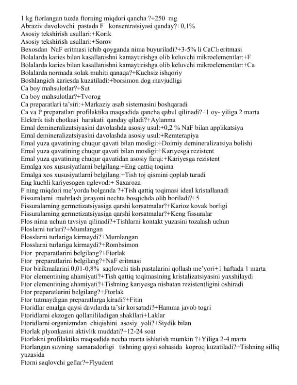 Karies profilaktikasi