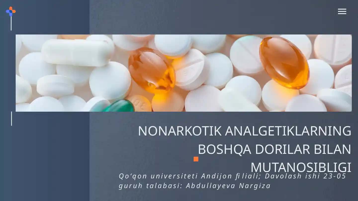 Nonarkotik analgetiklarning boshqa dorilar bilan mutanosibligi