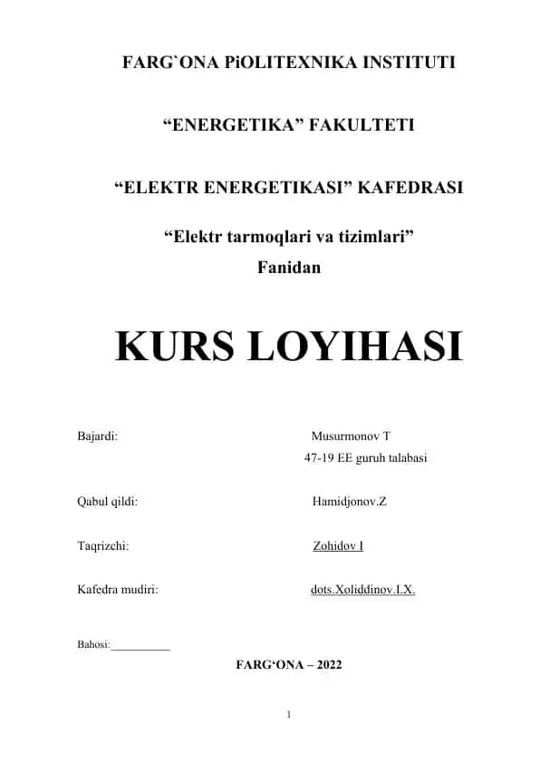 Energetika sohasining rivojlanishi va davlat iqtisodiyoti