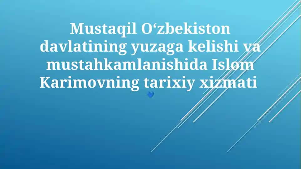Mustaqillik arafasida Oʻzbekiston: Tarixiy shart-sharoitlar va zarurat