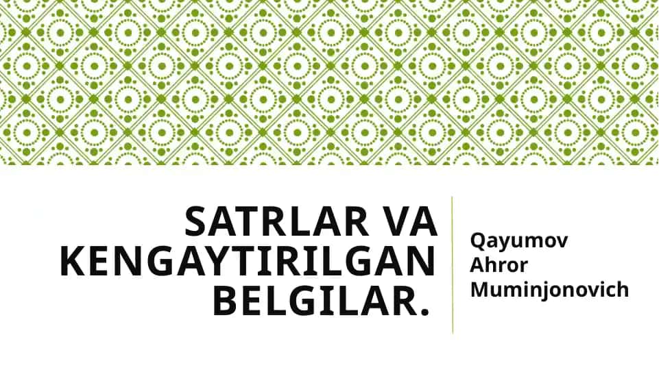 Belgilar va satrlar C++ da