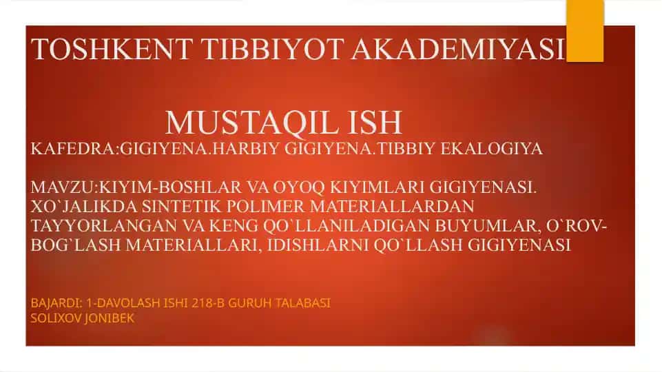 Kiyim-boshlar va oyoq kiyimlari gigiyenasi