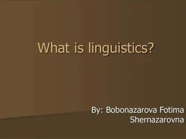 Linguistics: An Introduction