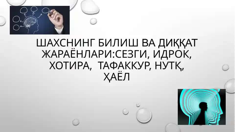 Идрок ва унинг хусусиятлари