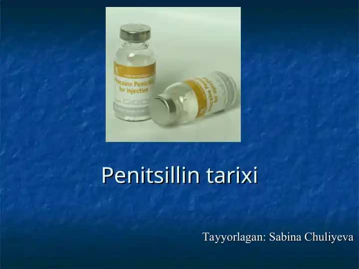 Penitsillin tarixi