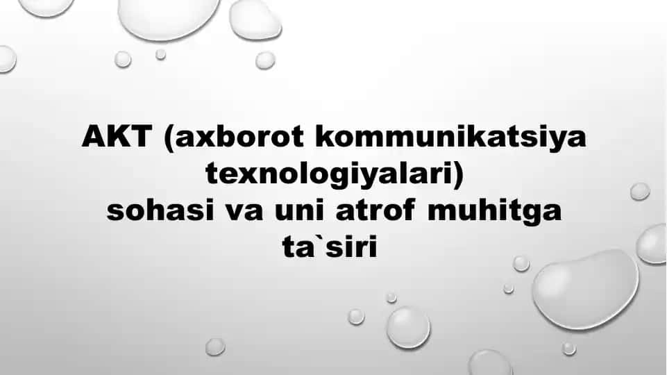 Axborot kommunikatsiya texnologiyalari (AKT)