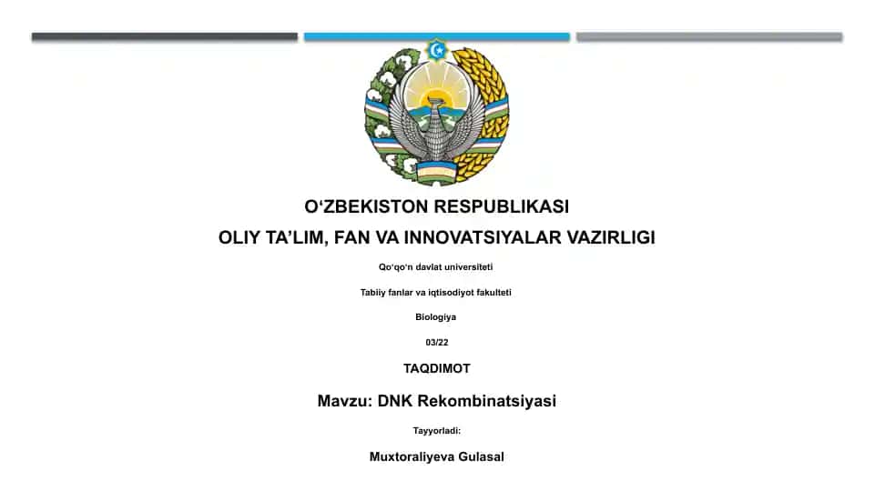 DNK Rekombinatsiyasi
