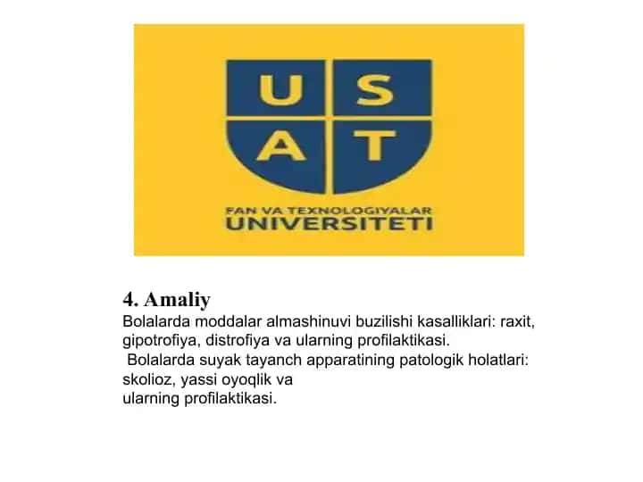 Bolalarda moddalar almashinuvi buzilishi kasalliklari