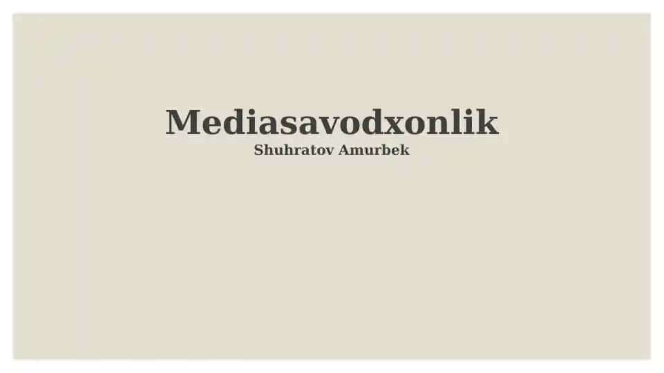 Media savodxonlik