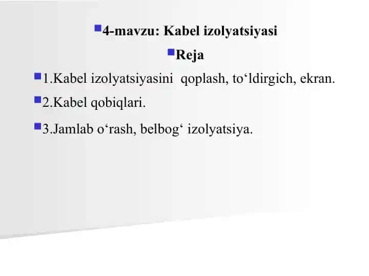 Kabel izolyatsiyasi