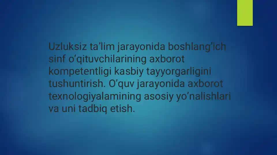 Axborot Kompetentsiyasi va Texnologiyalar