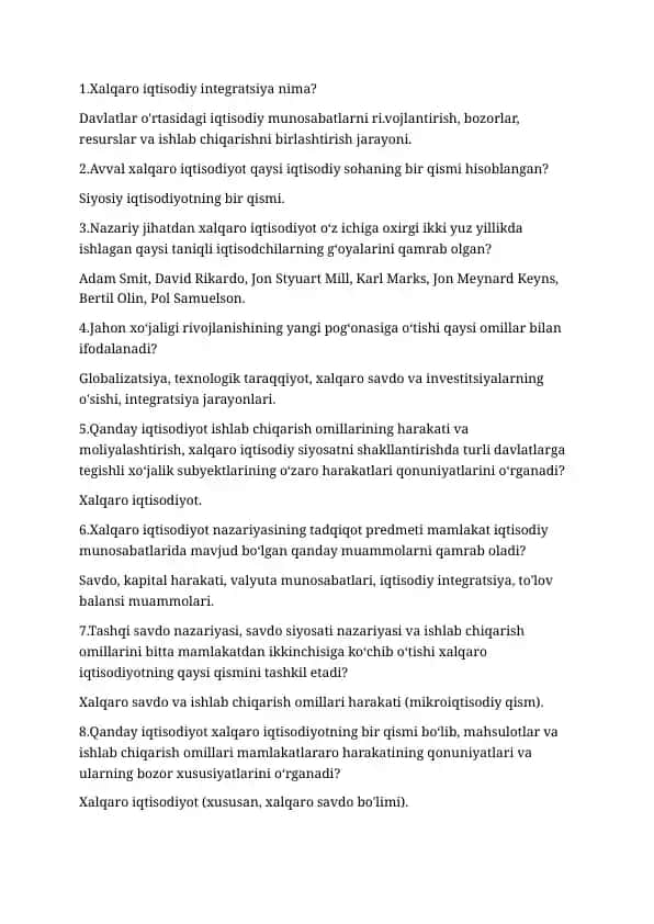Xalqaro iqtisodiyot
