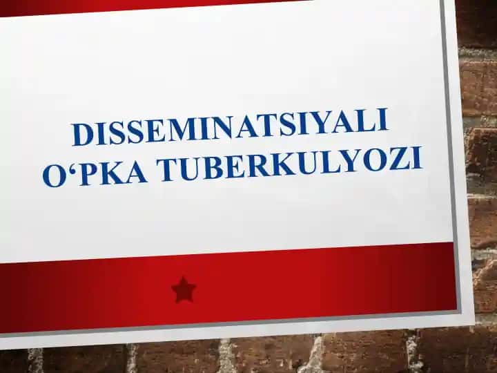 Disseminatsiyali o‘pka tuberkulyozi