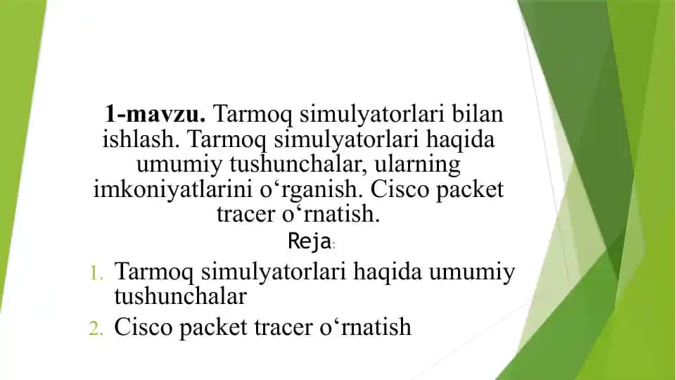 Tarmoq simulyatorlari