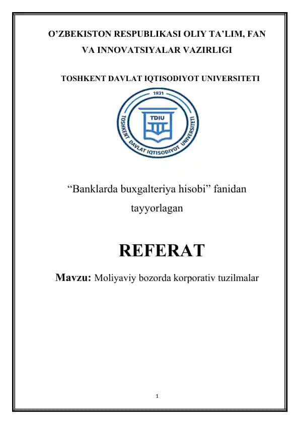 Banklarda buxgalteriya hisobi