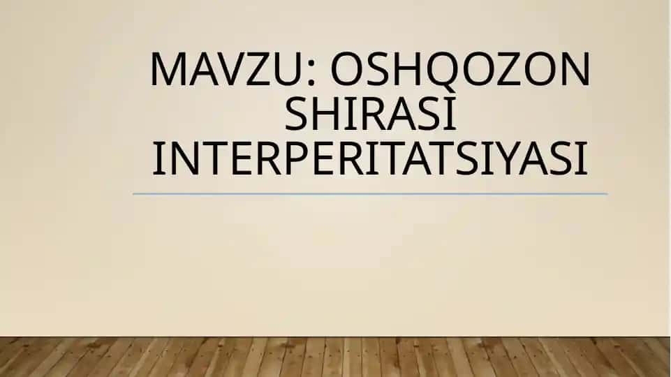 Oshqozonshirasi