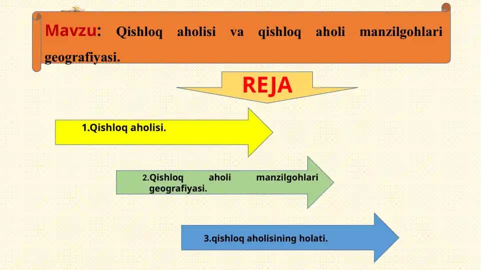 Qishloq aholisi va qishloq aholi manzilgohlari geografiyasi