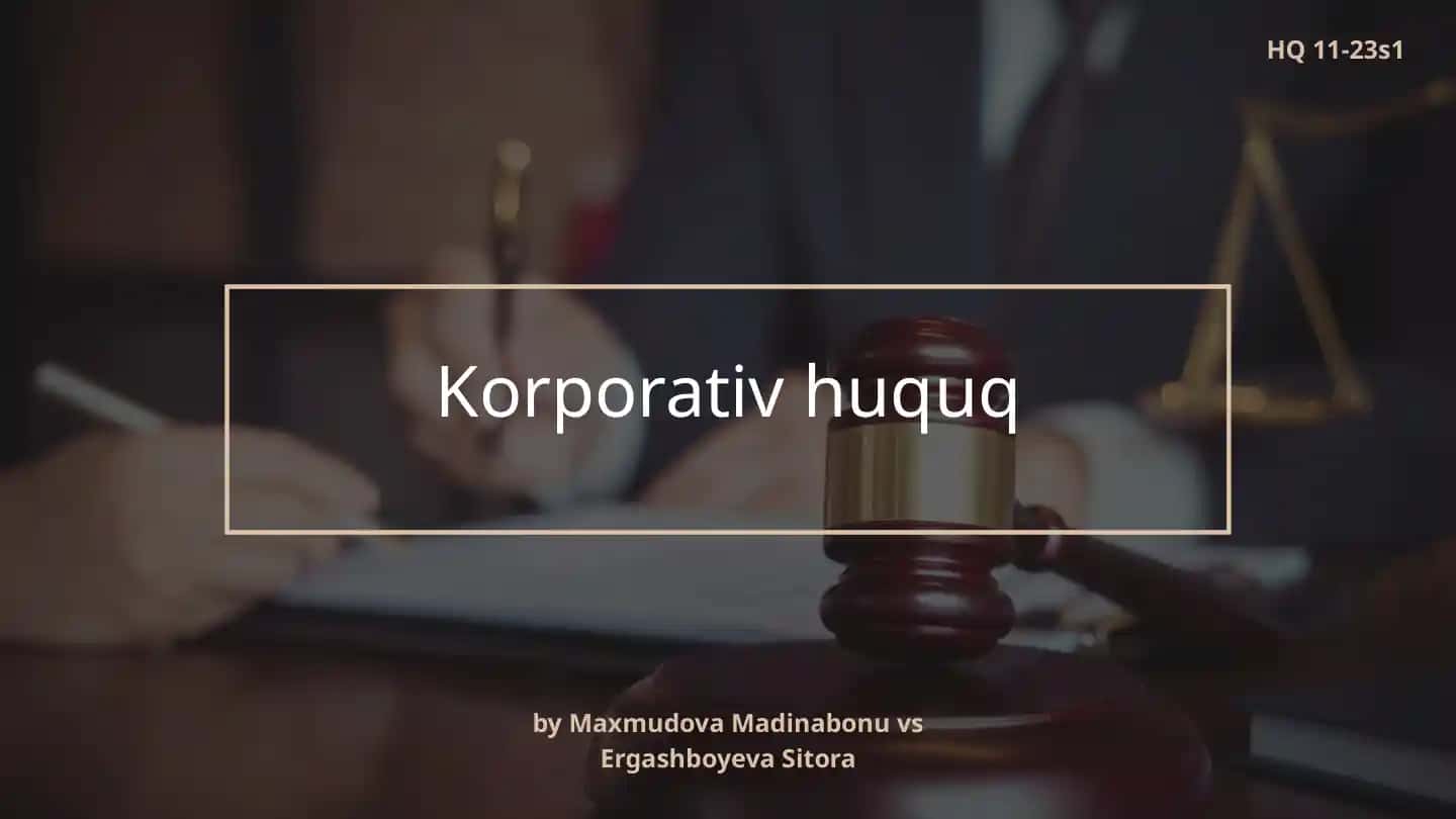 Korporativ huquq