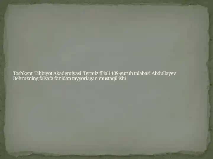 FALSAFIY BILIMLAR TIZIMI VA UNING XUSUSIYATLARI